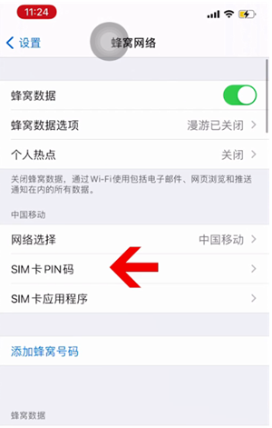 丰镇苹果14维修网分享如何给iPhone14的SIM卡设置密码 