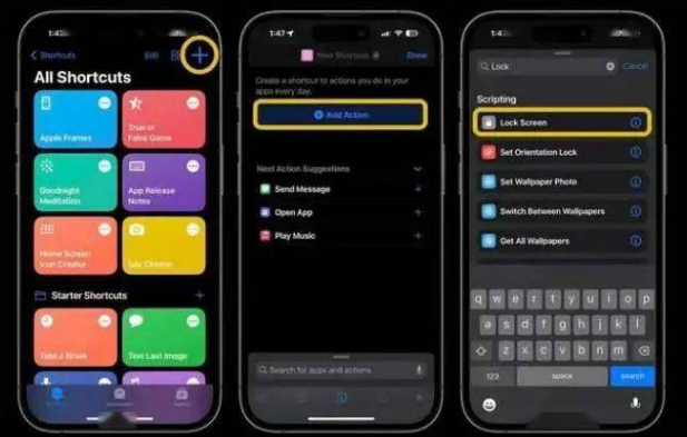 丰镇苹果14锁屏维修店分享iPhone14升级iOS16.4后如何创建锁屏快捷方式 